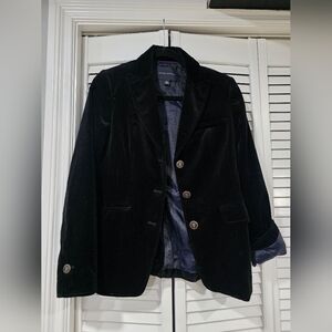 Banana Republic Vintage Black Velvet Blazer